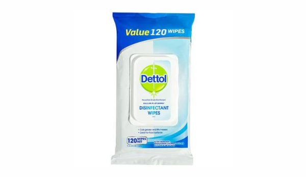 Dettol Antibacterial Disinfectant Surface Cleaning 120 Wipes